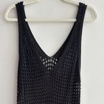 Black Crochet Beach Coverup, Maxi Dress, Size Medium/Large Photo 2