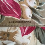 Liz Claiborne DarkPink/Taupe Floral Silk Rectangular Scarf Photo 3