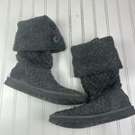 UGG  Gray Classic Cardy Knit Sweater Boots Women’s Sz 7 Photo 3