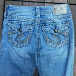 Silver Jeans  Suki Mid Rise Bootcut denim thick stitch medium wash Photo 3