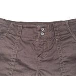 The Limited  Drew Fit Chino Shorts Women’s 4 Dark Brown Patch Pockets Stretch Photo 2