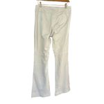 Cache White Lined Leather Pant Zipper Pockets Quilted 3" Wide Self Belt $298 Photo 6