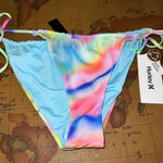 Hurley  Women Swim Reversible Drawstring Cheeky Bikini Bottom Colorful tie-dye si Photo 0