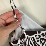 Adam Lippes  White and Brown Animal Print Slip Dress Photo 5