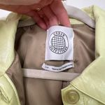 Urban Outfitters Xander Vinyl Cropped Jacket in Lime Photo 7