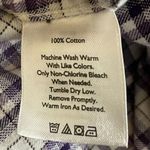 Eddie Bauer Plaid Flannel Shirt Womens Size S Purple White Button Front Pockets Photo 9