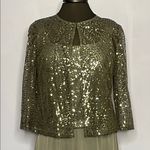 Atelier Danielle Gray Embellished Midi Dress Size 8 Photo 1