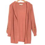 BY DESIGN Parker Hooded Embroidered Cardigan Pink Size XL Photo 2