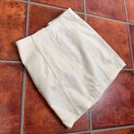 Free People  White Zip Closure Denim Mini Skirt Size 8 Photo 1