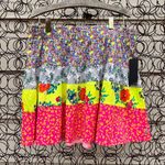 Hurley floral bright neon tiered mini skirt LARGE Photo 0