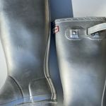 Hunter  boots original metallic silver tall rain boots for women Photo 6