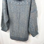 Catherines VTG  22/24 Sweater 2X Blue Marled Knit Cowl Neck Cable Pullover D Photo 5