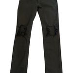 Women's Salt Avenue Slim Leg Cut Off 5 Pockets Black Jeans 03 Size 32x30.5" EUC Photo 0