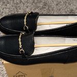 Cliffs by WHITE MOUNTAIN Textured Black Loafers with Gold Accent Size 11 Photo 1