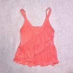 Free People Womens  Melbourne Coral Ruffle Tank Top size Small! Photo 1