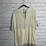 ZARA trufuluc TRF collection Embroidered tunic dress cream black sz M boho Photo 1