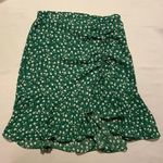 Max Studio Green Floral Ruched Skirt Photo 0