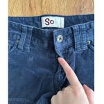 SO  Vtg Low Rise Blue Corduroy Jean Shorts Size 5 Photo 2