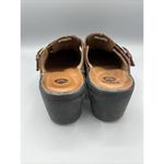 Crocs Brown Leather Mules Slip On Buckle Women’s 8 Comfort Shoes Photo 2