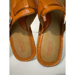 Born Orange Carlyle Sandals Thong Full Grain Leather Size 9 Lagenlook wedge Photo 5
