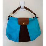 Longchamp  Blue Black Medium Nylon Shopping Tote Photo 1