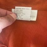 D.D.Collection 100% Linen Button Down Shirt.‎ Size Medium. Burnt Orange. Orange Photo 6