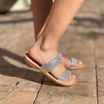 Soda Shoes Clear Double Strap Rhinestone Sandal Photo 5