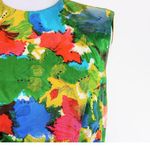Vintage 1960s Primary Colored Floral Silk Dress Mardi Gras New York Small Photo 6