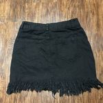 Blue Blush Denim Fringe Skirt Photo 2