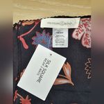 Treasure & Bond Treasure Bond Black Leaf And Flower Print Silk Square Silk Scarf New With Tags Photo 2