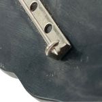 Vintage Black & White Mother Of Pearl Mosaic Brooch With Scalloped Edge Photo 6