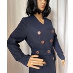 Vintage OOAK Navy coat dress double Photo 9