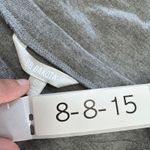 BB Dakota BB Dakota Top Womens Small Gray Long Sleeve Ruffle Red Navy Stripe Photo 2