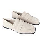 ZARA Arena Loafer Shoes Womens 9 Beige Flat Moccasin Modern Smart Casual Comfort Photo 3