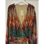 Ramy Brook Michaela Sequin Chevron Wrap Minidress Multicolor Plus Size 3 XL NWT Photo 2
