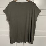 NWT INC International Concepts Olive Drab Sequin Zebra Print T Shirt XL Party Green Photo 6