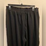 Adrianna Papell  Paperbag Black Crepe Culotte Pants Elastic Waist Tie Pleats Photo 5