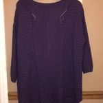 Torrid Lurex Pointelle Tunic Sweater Wool Blend Metallic Purple 0 Photo 2