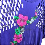 Vintage Women’s XL Purple Cutout T Photo 2