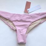 PilyQ NWT  Champagne Pink Basic Ruched Teeny Bikini Photo 0