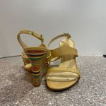 Kate Spade Clume Beige Patent Rainbow Wedges Photo 2
