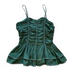 Tularosa Rayna Ruffle Peplum Top In Green Photo 3