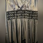 Guess by Marciano  Black Dress bell sleeves velour pattern on skirt and waist Photo 1