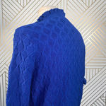 Sandro Roman Ruffle-Trimmed Sweater Egyptian Blue Photo 8