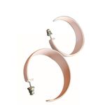 VINTAGE 1980'S LIGHT PEACH PEARLIZED HOOP EARRINGS Pink Photo 7