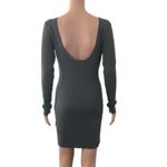 Open Edit  Long Sleeve Sweater Minidress In Green Urban size medium Photo 4