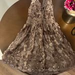 Lulus Taupe Sequin Sleeveless Skater Dress Photo 3
