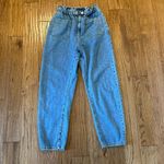 ZARA  high rise paperbag tapered elastic waistband jeans 4 Photo 3