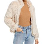 AQUA Faux Fur Zip Front Jacket, Ivory, Size XL New w/Tag Retail $148 (Sold Out) Photo 7