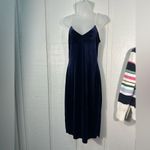 Sam Edelman  Blue Velvet Spaghetti Straps Slip Dress Size 6 NWT Photo 1